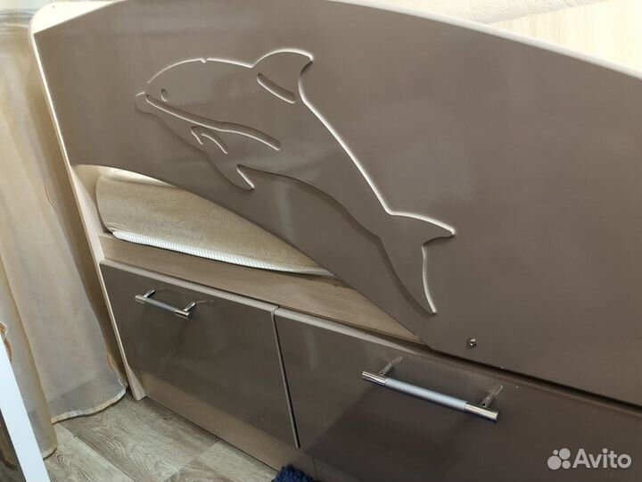 Детская кровать дельфин с матрасом