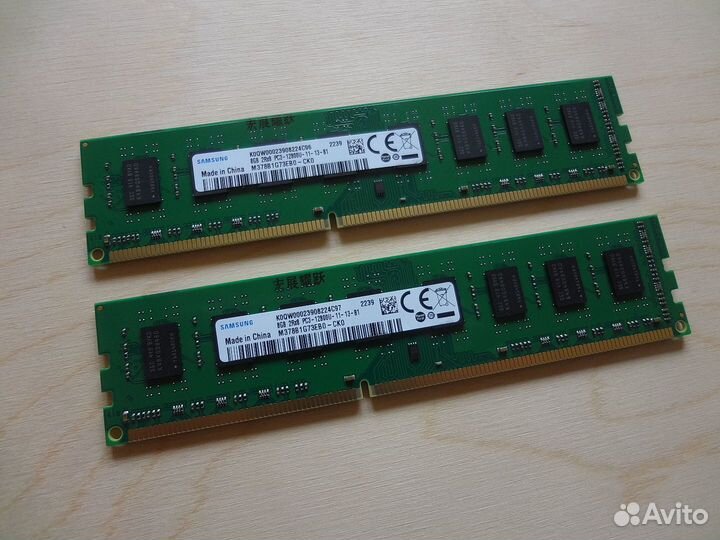 Озу DDR3 16Gb (2x8Gb) 1600MHz 16чипов двухранговые
