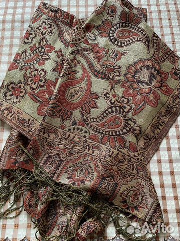 Палантин новый кашемир с шелком