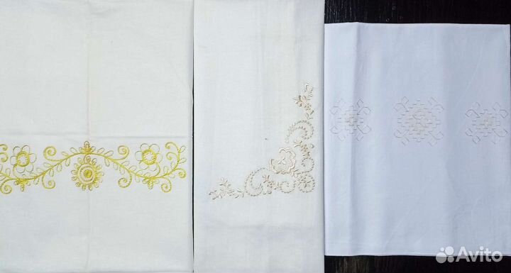Наволочки с вышивкой лен Жаккард Сатин СССР