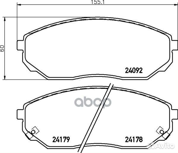 Колодки тормозные дисковые перед NP6053 NIS