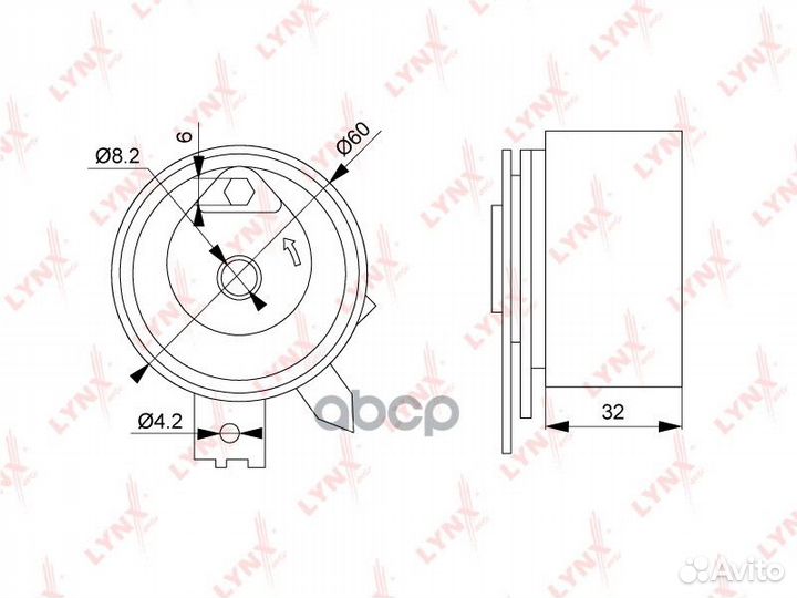 Ролик натяжной грм renault Clio 01/Duster 10 PB