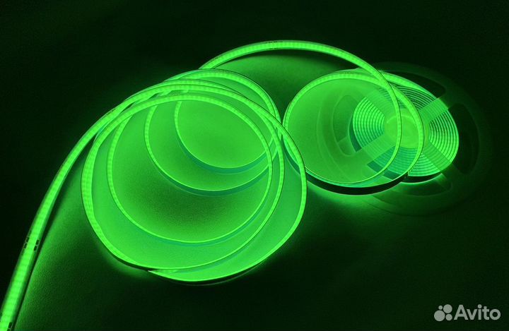 12v Светодиодная лента COB лента 14вт/m зеленый