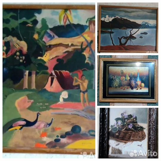 Картины масло, Гоген, картины перламутр, панно от