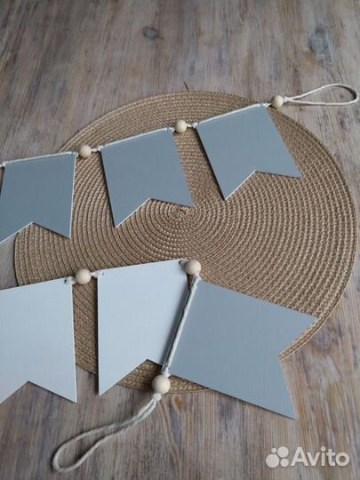 Гирлянда на стену деревянная новая