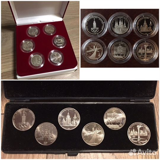 Набор памятных монет СССР Олимпиада 80 ац + пруф