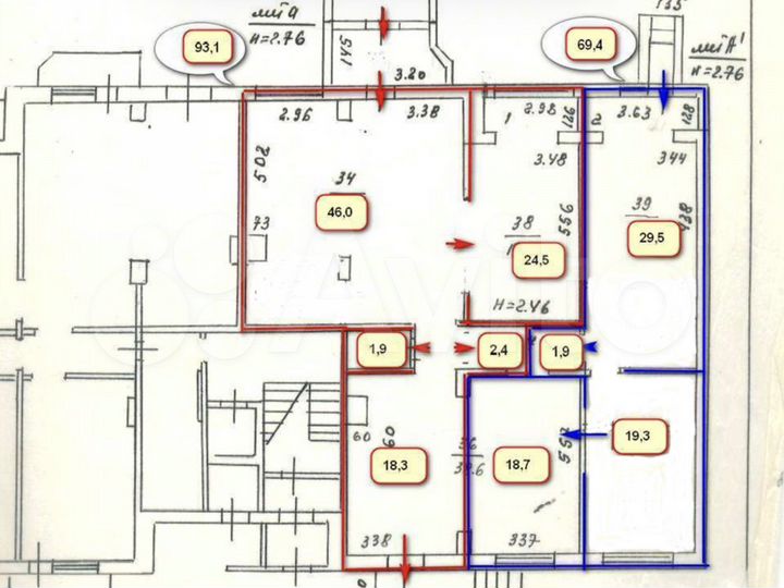 Свободного назначения, 70 м²