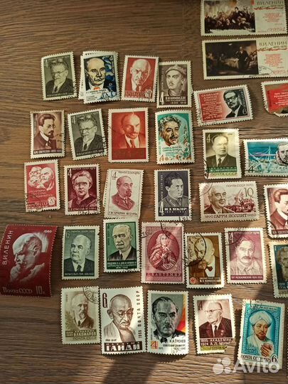 Марки СССР около 60 шт портреты 1960х-1970х гг