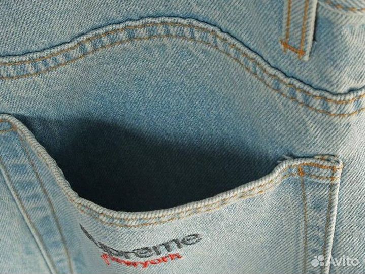 Джинсы широкие Supreme New York