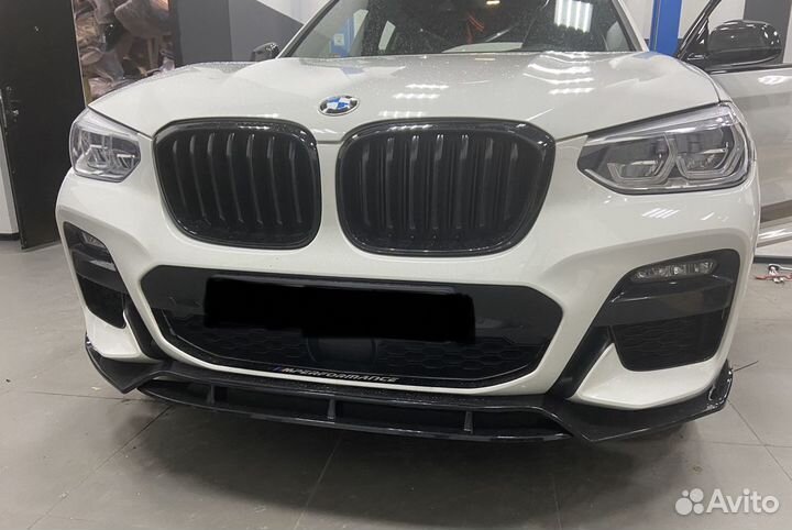 Губа сплиттер BMW X3 G01 X4 G02 черный