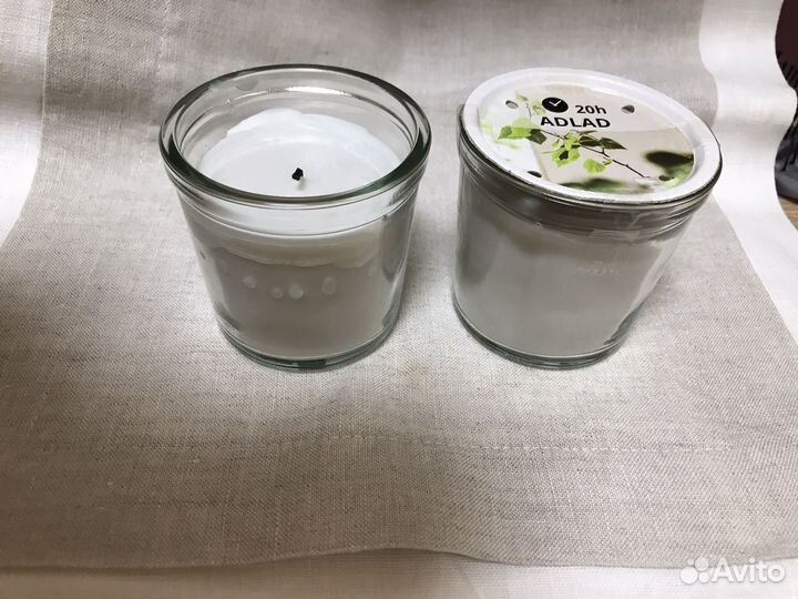 Свеча икеа adlan, скандинавский лес 7.5 см 20 ч