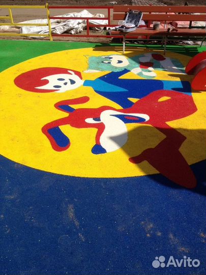 Резиновое покрытие для детских площадок