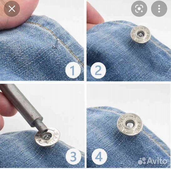 Установка кнопок люверсы