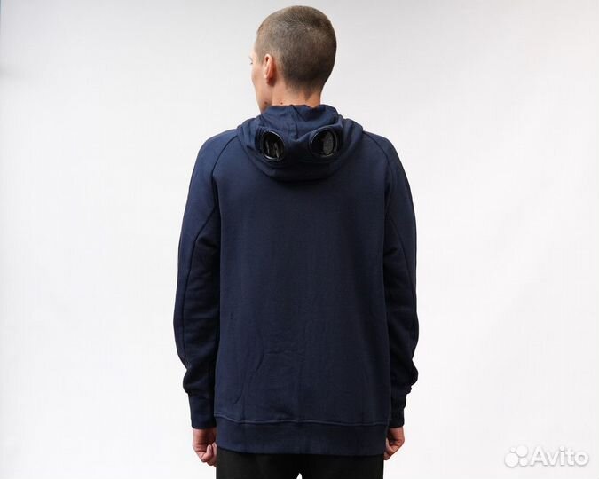 Зип худи CP Company Diagonal Raised Blue