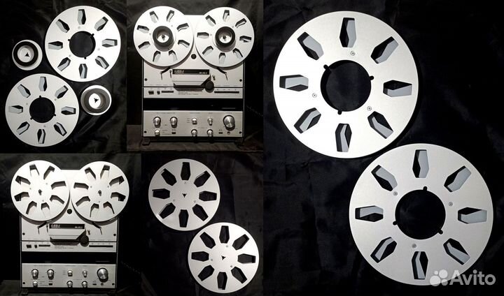 Катушки №22 серебристые, светлосерые, черные (лак)