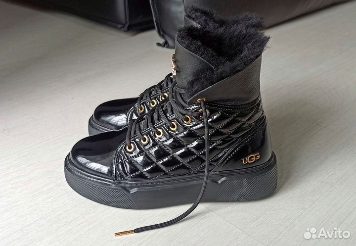 UGG Shanti Black, угги зимние ботинки 38