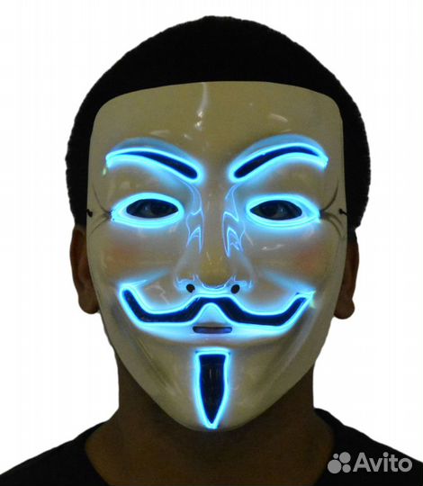 Маска Гая Фокса чёрная (Анонимуса)