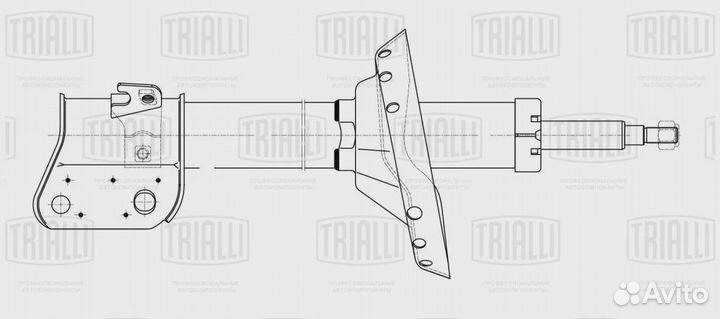 Амортизатор газовый передний правый trialli AG2235