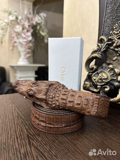 Ремень женский кожа крокодил