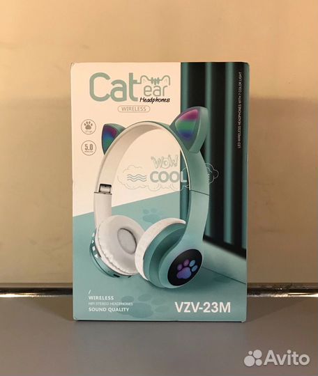 Беспроводные наушники с ушками (светящиеся)