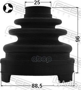 Пыльник шрус внутренний (88.5X96X25) комплект N