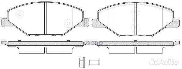 1553 00 колодки дисковые передние131,6х17,7х52