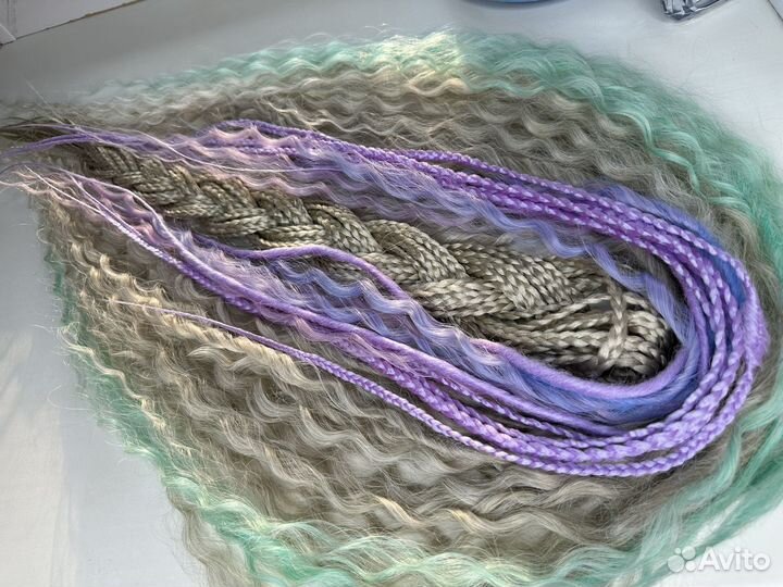 Комплект афро кудрей и кос