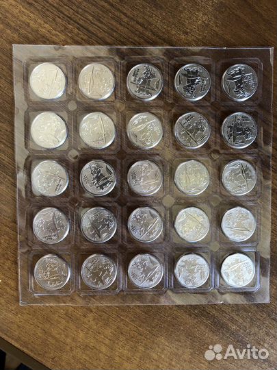 Набор Олимпийских монет 25 рублей Сочи 2014