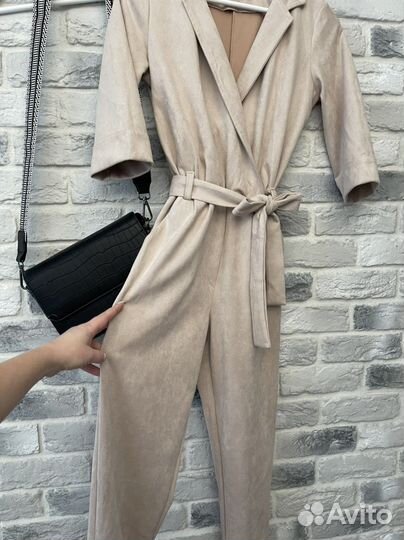 Замшевый комбинезон 42 размер (хs-s)