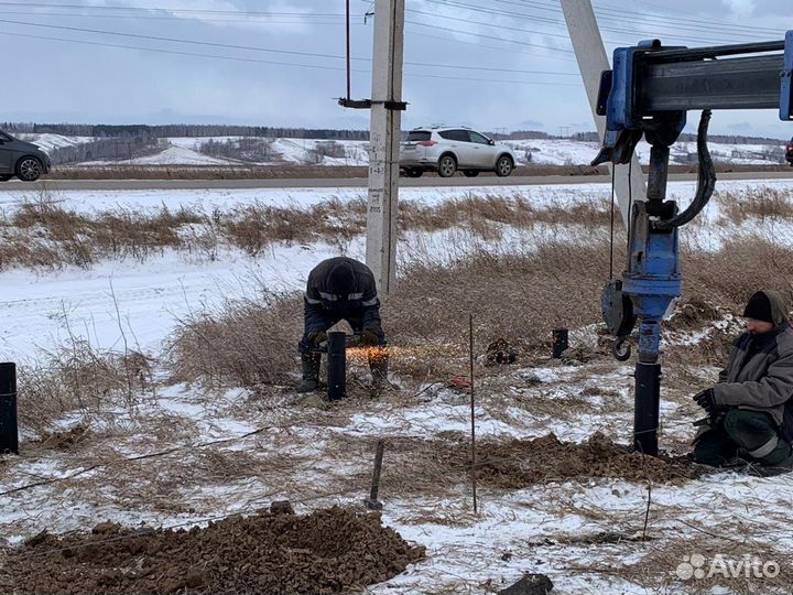 Винтовые сваи установка под ключ