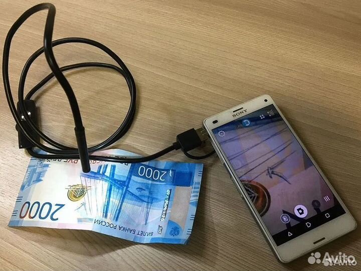 72807 USB эндоскоп 5,5 мм армированный кабель