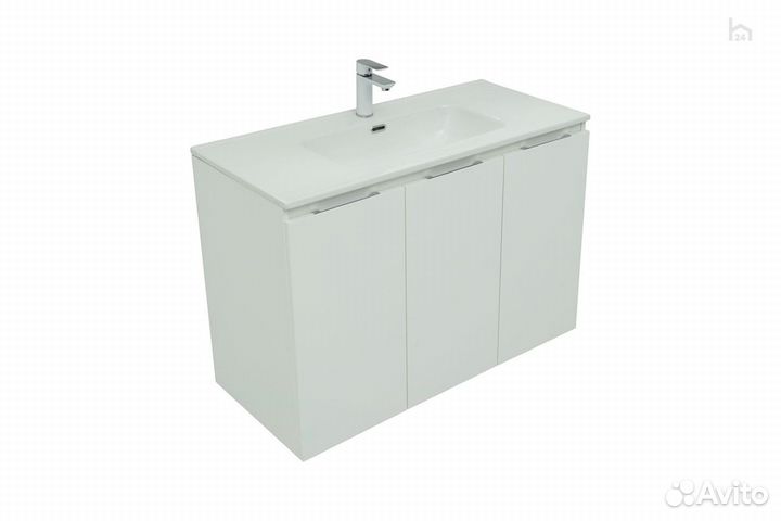 Тумба под раковину для ванной 100 (3 дверцы) Алвит