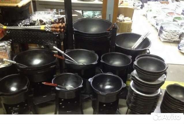 Казан чугунный узбекский печь с трубой крышка