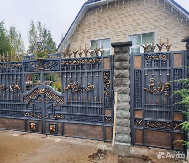 Кованые ворота и калитки, ограждения