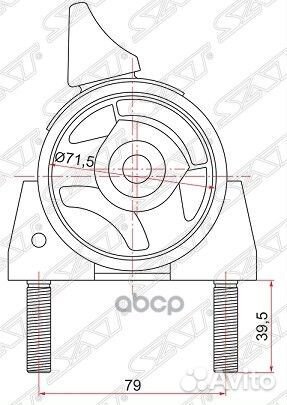 Подушка двигателя RR toyota carib 4AF# 87-95 ST