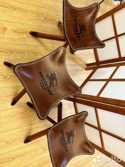 Стул складной кожа дерево Burberry London