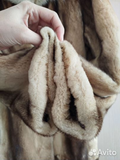 Шуба норковая с капюшоном 44 46