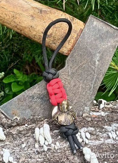 Темляк из паракорда с латунной бусиной