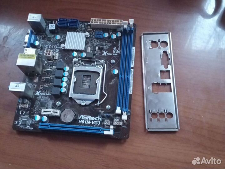 Материнская плата 1155 asrock h61m-vg3