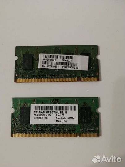 Опер. память samsung 1GB 2Rx16 PC2-6400S-666-12-A3