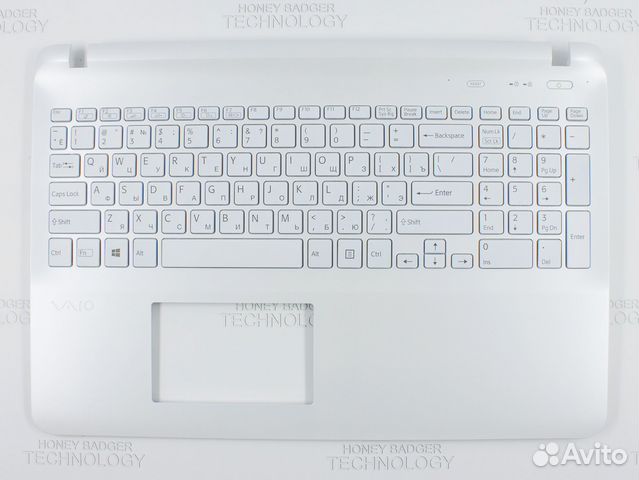 Топкейс для Sony SVF15 белый с подсветкой