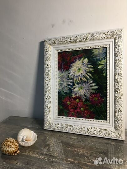 Картина маслом на холсте цветы