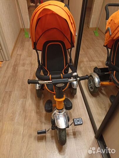 Детский велосипед с родительской ручкой