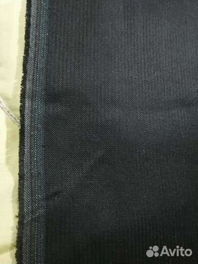 Ткань костюмная. Чёрная. Италия. 2,65м