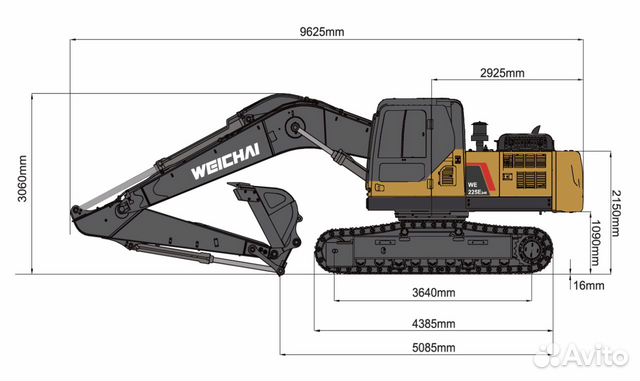 Гусеничный экскаватор Weichai Heavy WE225E2, 2023 объявление продам
