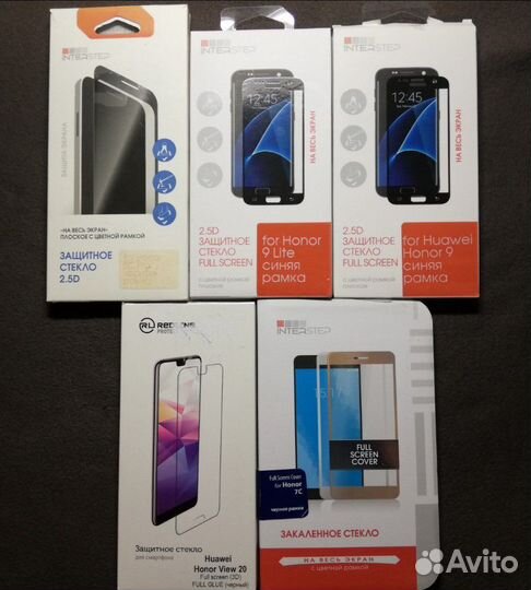 Защитные стекла и чехлы на Huawei / Honor