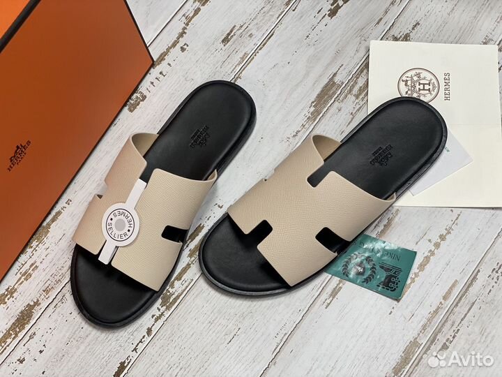 Шлепанцы мужские hermes