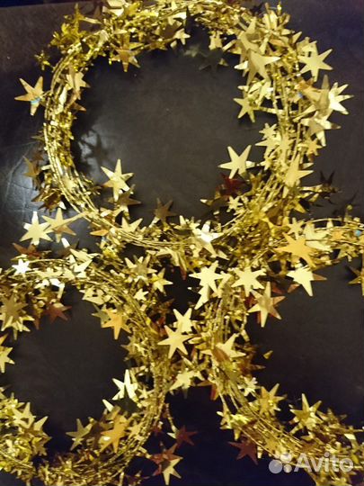 Мишура и ёлка из мишуры