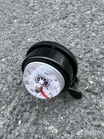 Звонок велосипедный с компасом черный