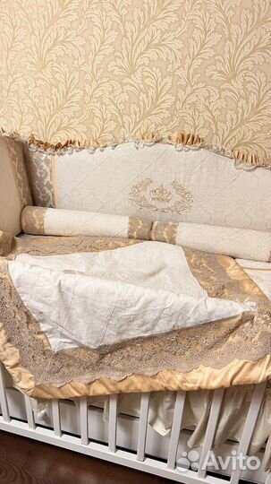 Бортики в детскую кроватку с одеялом